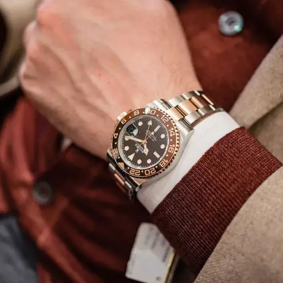 Rolex GMT-Master II Root Beer Two Tone Black Dial Ref 126711chnr-0002