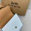 Coach September new signature logo patent leather premium leather wallet