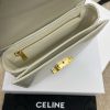 TEEN BESACE TRIOMPHE chain shiny cowhide handbag white