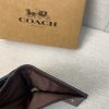 Coach September new signature logo patent leather premium leather wallet
