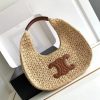 CLASSIC PANIER HOBO bag made of vegetable materials and cow leather