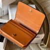 Triomphe compact wallet in shiny calfskin brown monogram