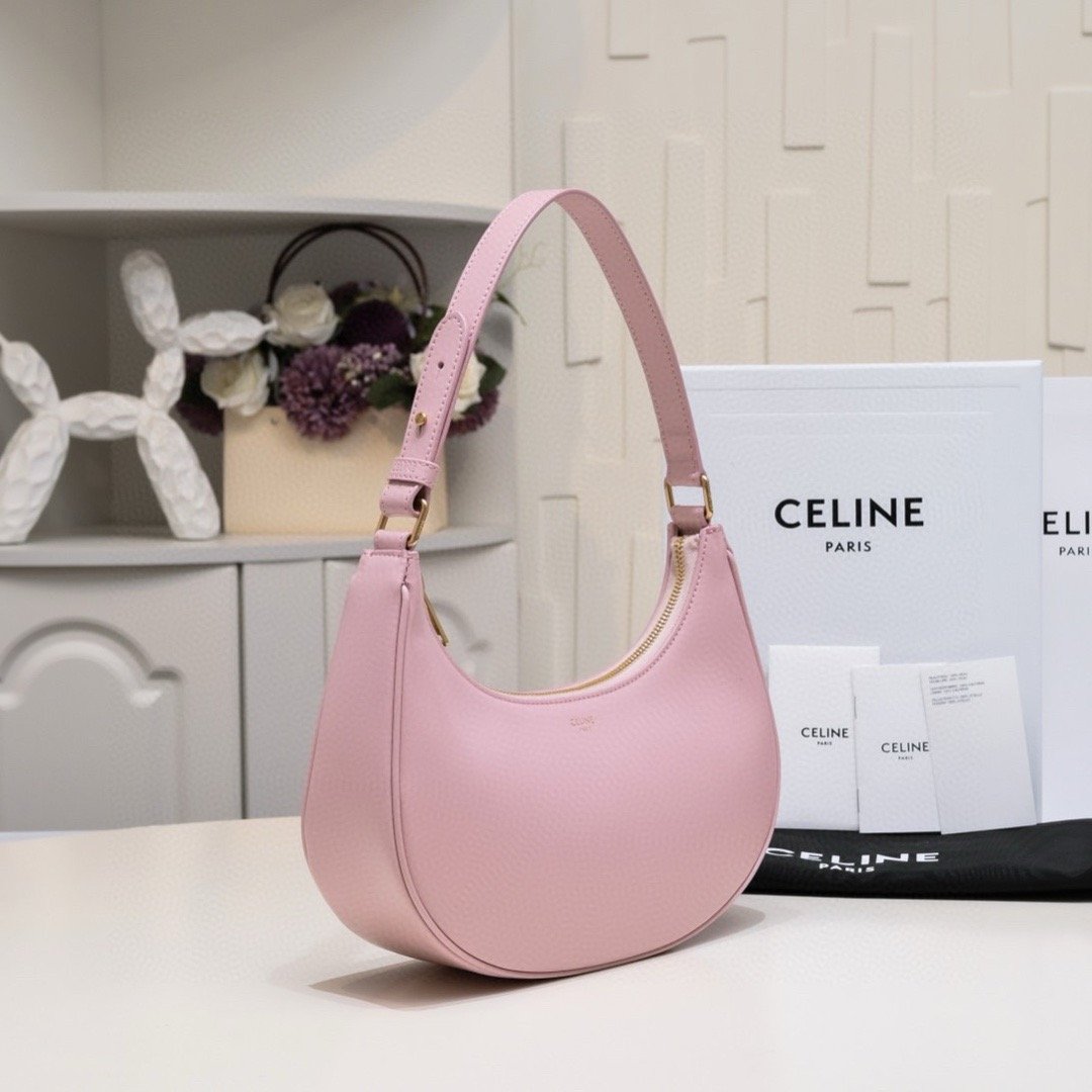 Sakura Pink AVA TRIOMPHE Full Leather Handbag
