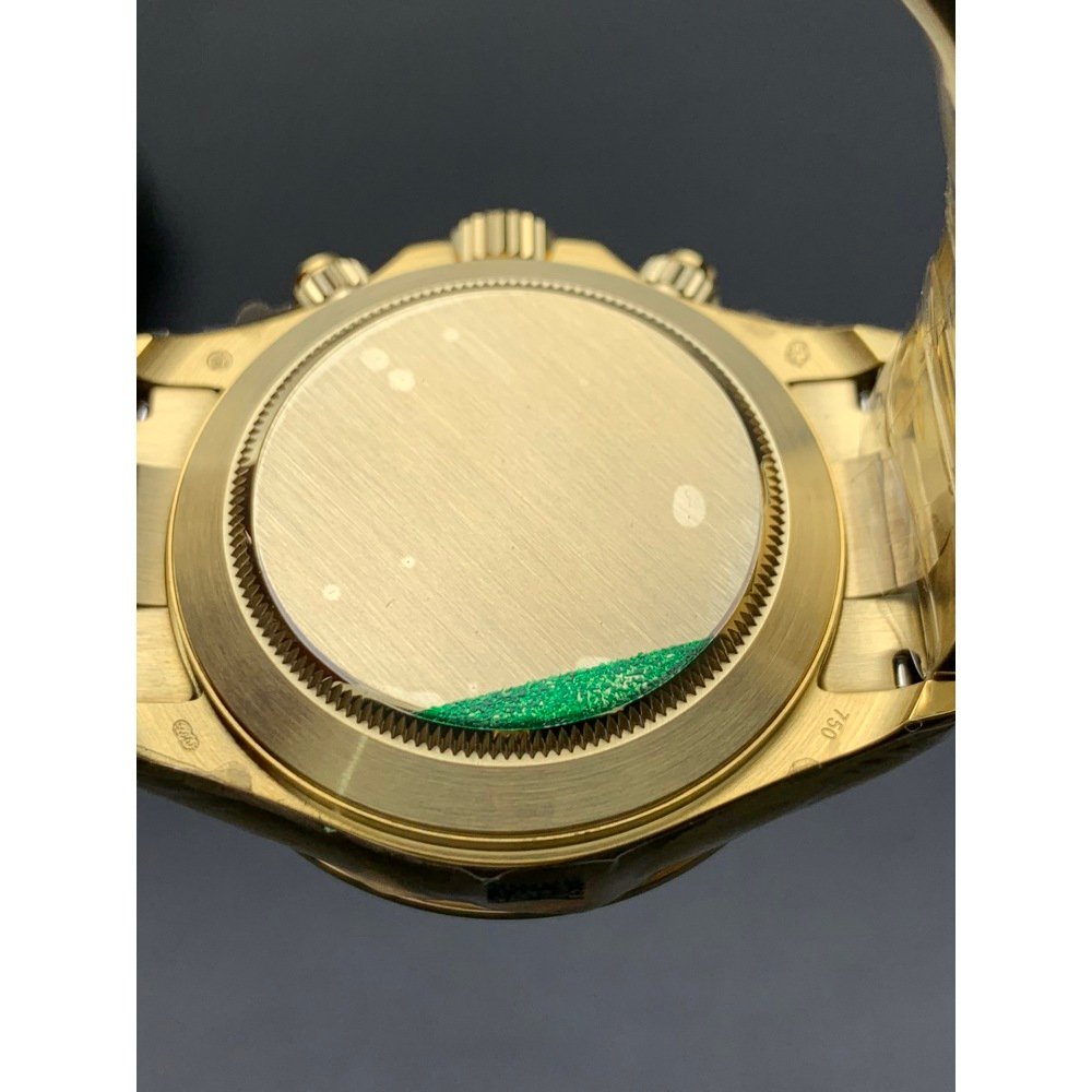 Rolex Daytona 116598 Rainbow Yellow Gold Diamond Black Dial Super Clone 4130