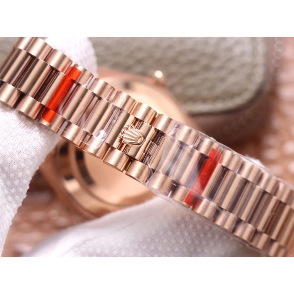 Rolex Day-Date 228345RBR Chocolate color Diamond Dial Steel 3255 Movement