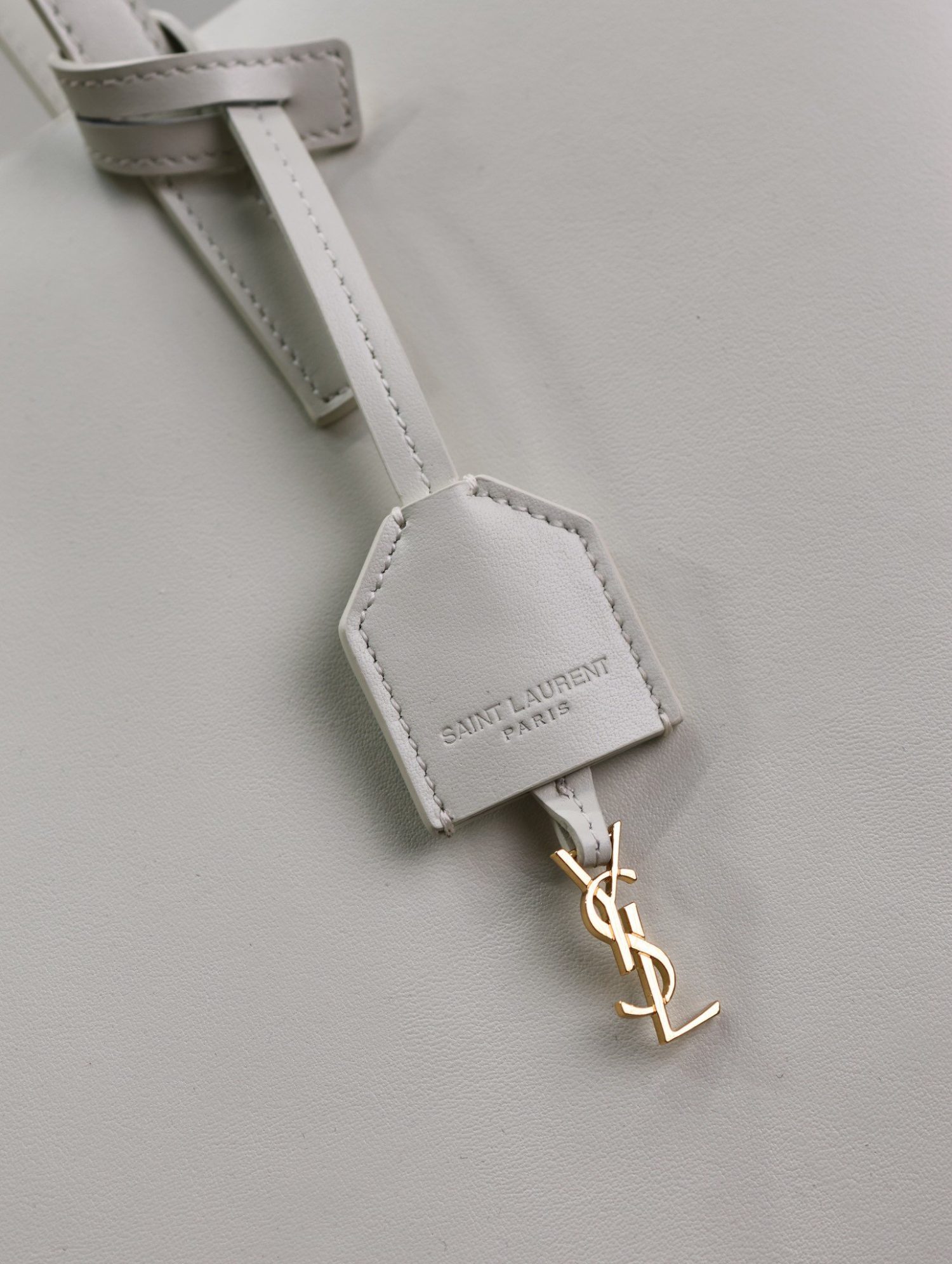 SAINT LAURENT Genuine Leather Shopping Bag
