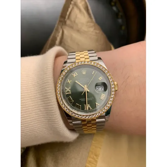 Rolex DATEJUST 31mm Oystersteel yellow gold and diamonds m126283rbr