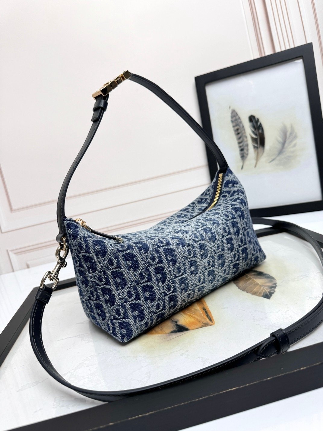 DiorTravel Nomad Clutch Lunch Box Bag Extended Strap D6663