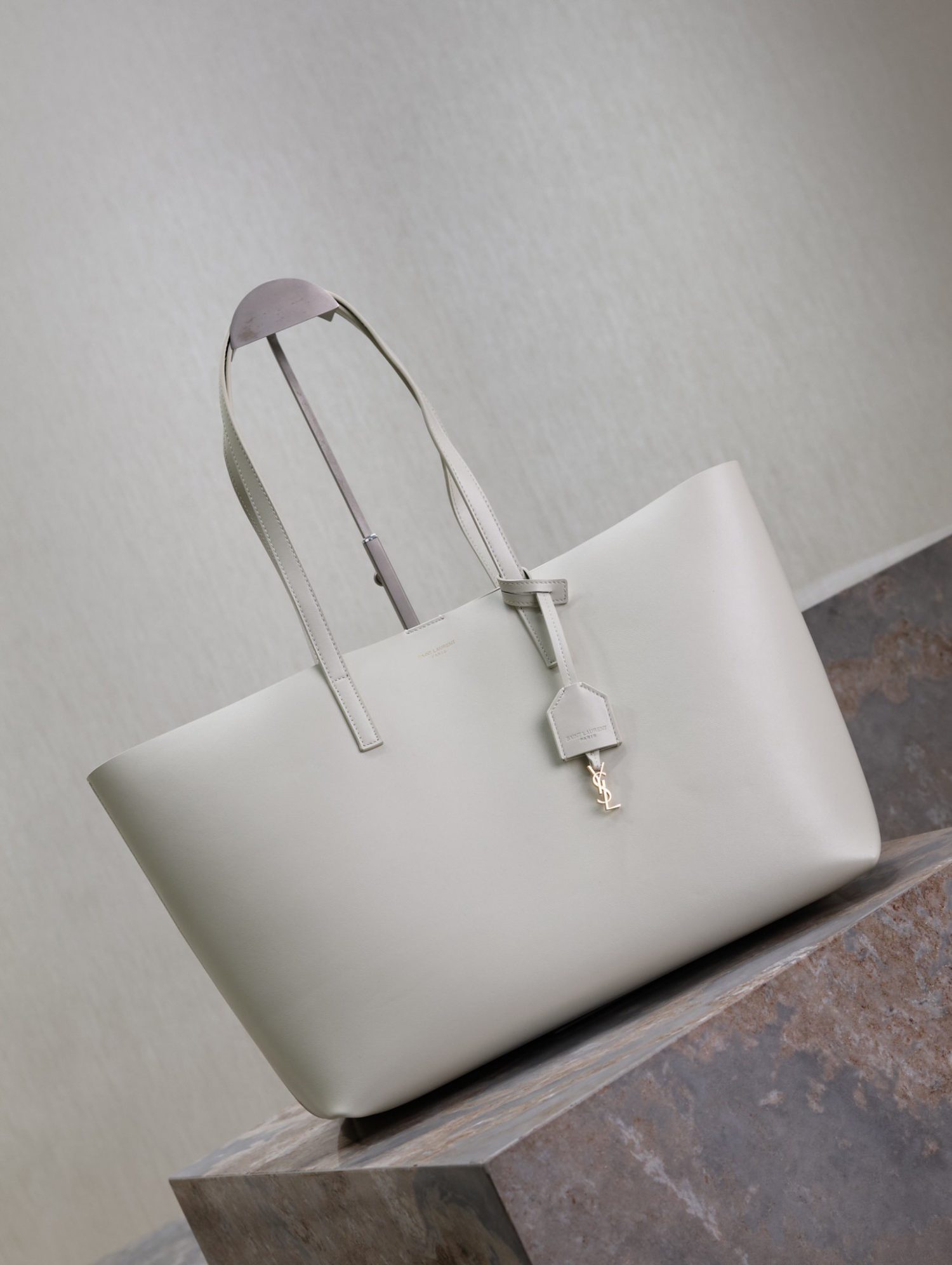 SAINT LAURENT Genuine Leather Shopping Bag