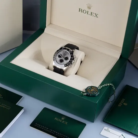 Rolex Daytona White Gold Steel Dial Oysterflex Strap 116519ln-0027