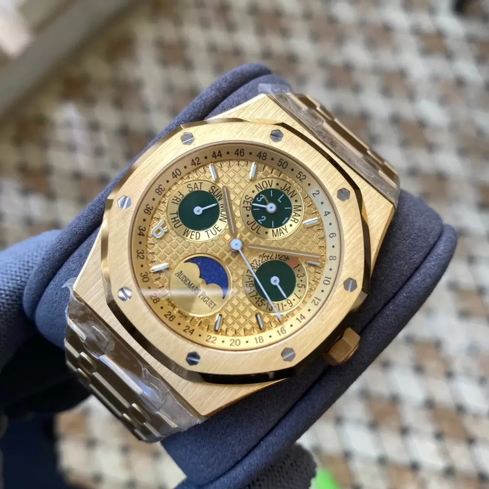 AP Royal Oak 41mm Complicated 26574 YG APS F1:1 Best Edition Yellow Gold Dial on YR Bracelet A5134 (CHS)
