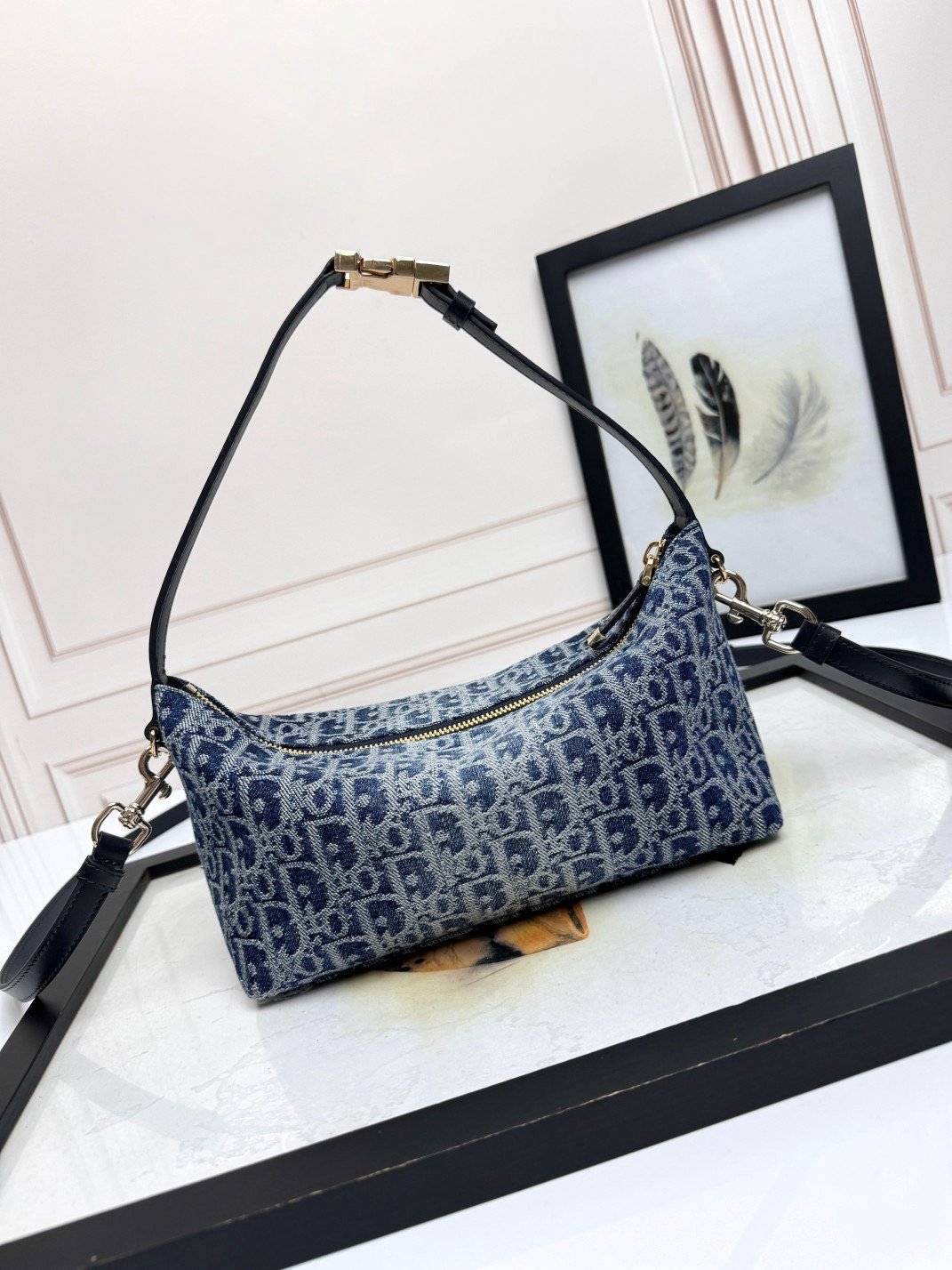 DiorTravel Nomad Clutch Lunch Box Bag Extended Strap D6663