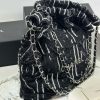 Chanel 24A 22Bag medium denim garbage bag AS3261W1080