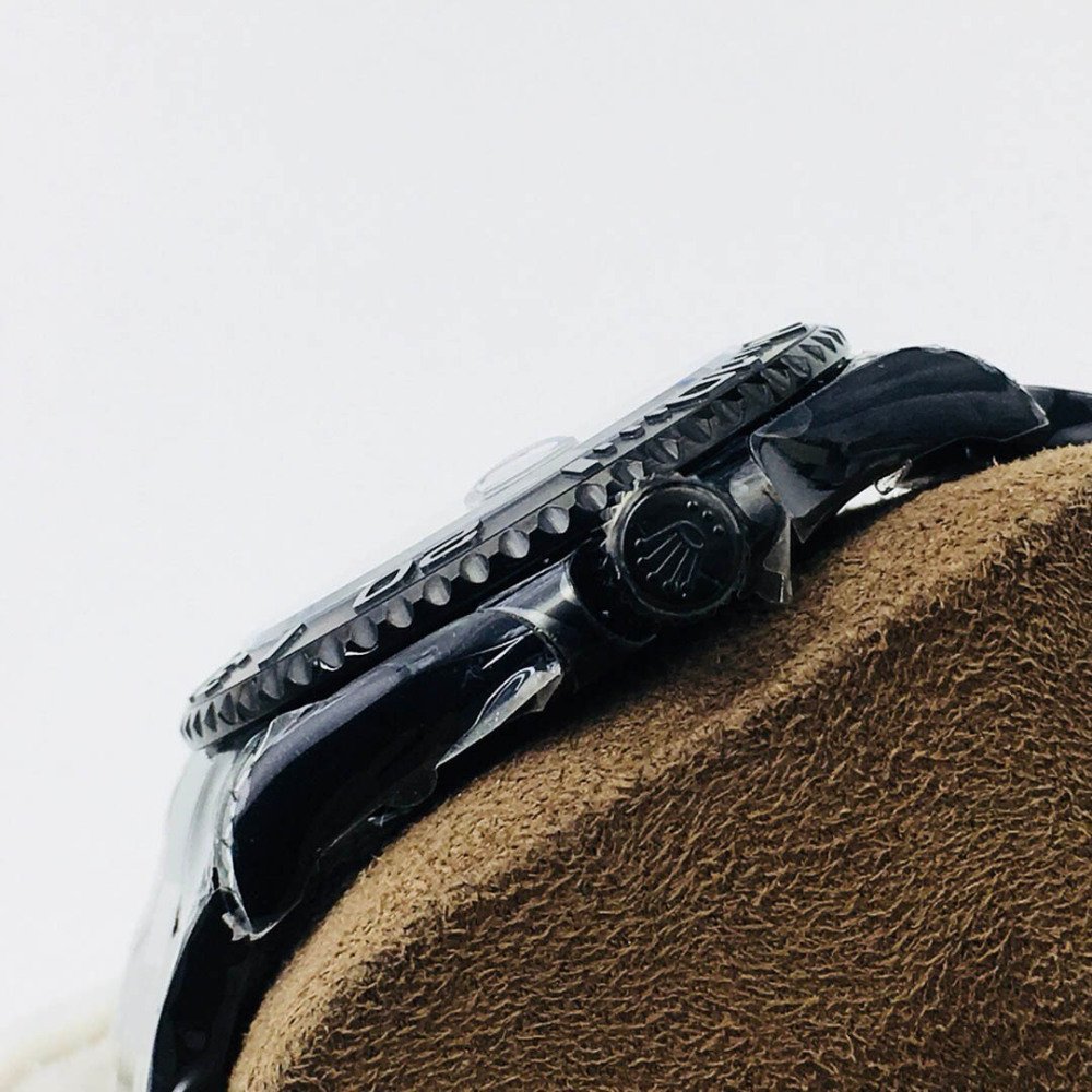 Rolex Yacht-Master 116655 All Black Dial Ceramic Bezel Black Strap 3135 Movement