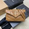𝙇𝙤𝙪𝙇𝙤𝙪 𝙥𝙪𝙛𝙛𝙚𝙧～LOULOU PUFFER New Mini Double Chain Quilted Lambskin Bag Caramel Lambskin/Antique Gold 759337