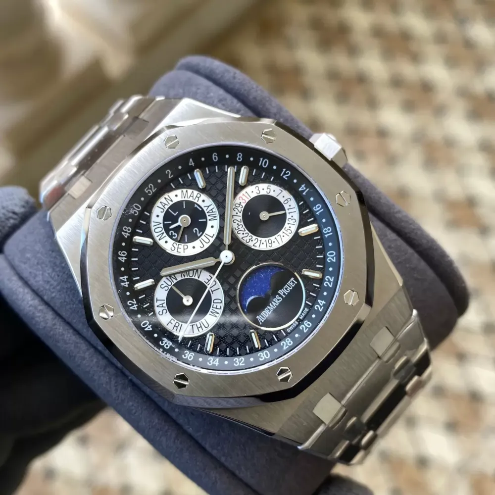 AP Royal Oak 41mm Complicated 26574 SS APS F1:1 Best Edition Black Dial on SS Bracelet A5134 (CHS)