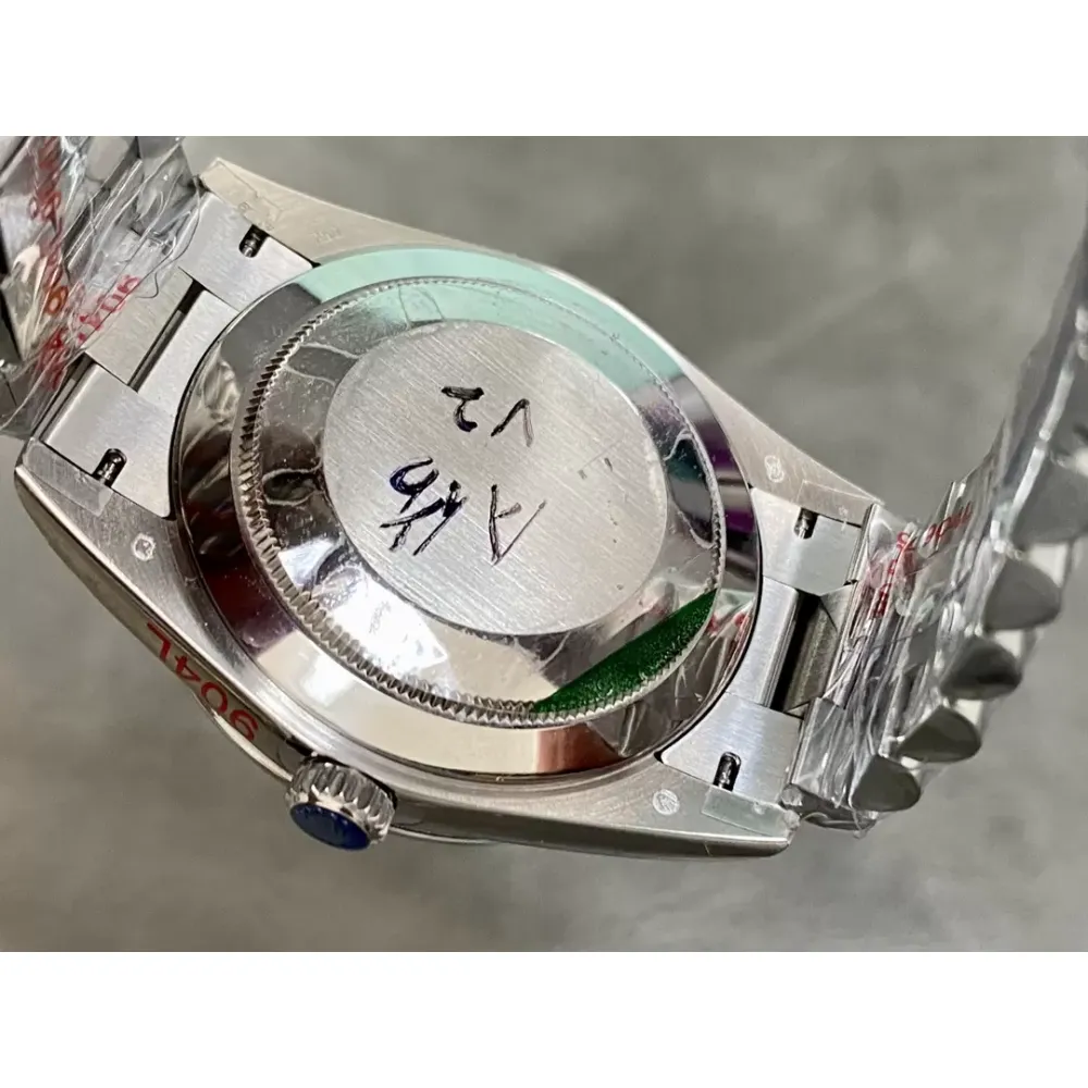 Rolex DayDate 228236 40mm GMF 1:1 Best Edition Ice Blue Dial Fluted Bezel on SS Bracelet A3255 or A2836 (Tungsten Heavy Version)