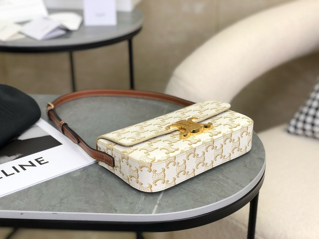 𝗖𝗘𝗟𝗜𝗡𝗘 | Arc de Triomphe underarm White 𝟮𝟬*𝟭𝟬*𝟰𝒄𝒎bag