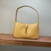 【𝑳𝑬 𝟓 𝑨 𝟕】𝙍𝙤𝙨𝙚 same style smooth plain leather 𝙃𝙊𝘽𝙊 handbag Plain leather Tabby Gold/Apricot 𝟔𝟓𝟕𝟐𝟐𝟖