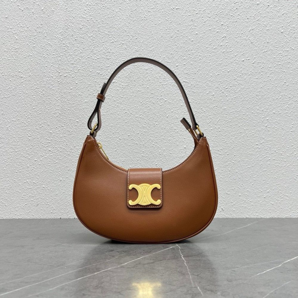 TRIOMPHE CANVAS AVA ARM BAG WITH LOGO PRINT