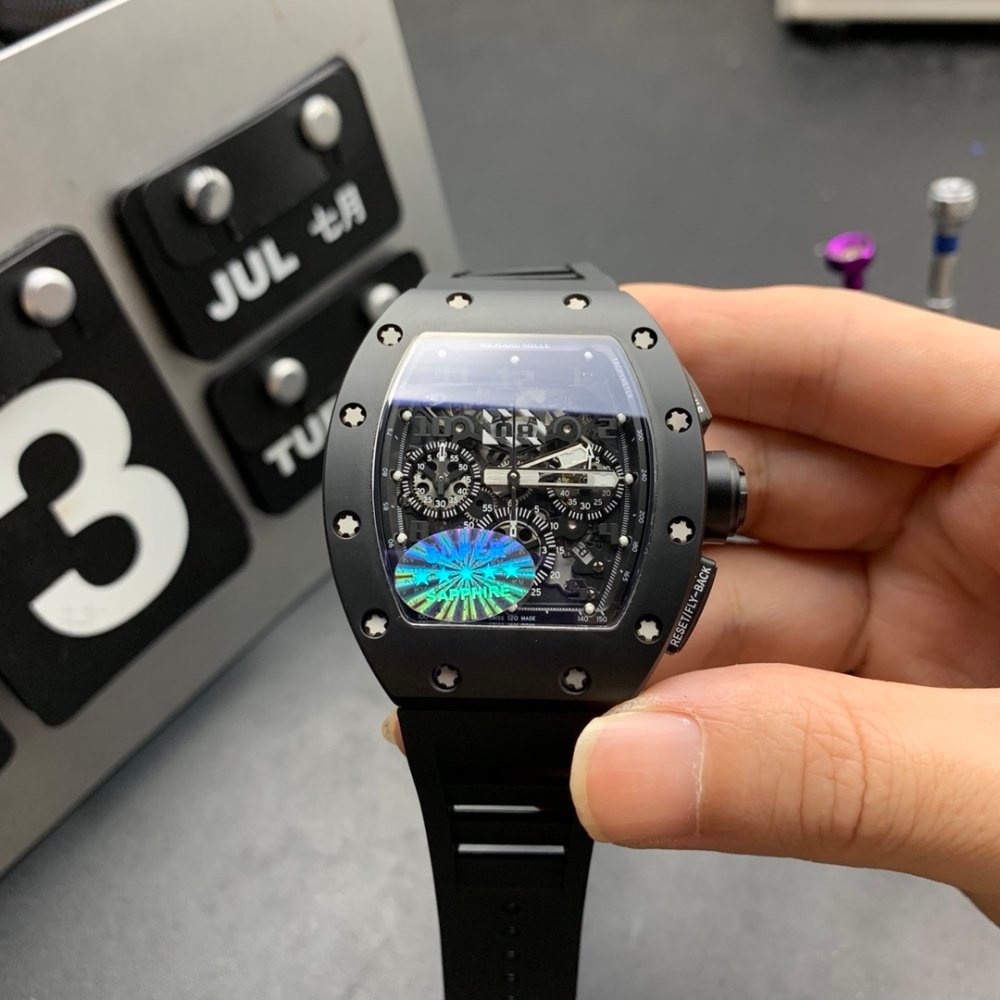 Richard-Mille-rm011-fm-real-ceramic-case-chronograph-rep-watch-crystal-skeleton-dial-black-on-black-rubber-strap-a7750-kvf-11-best-edition