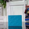 LV [Multiple short wallet] light blue (embossed)