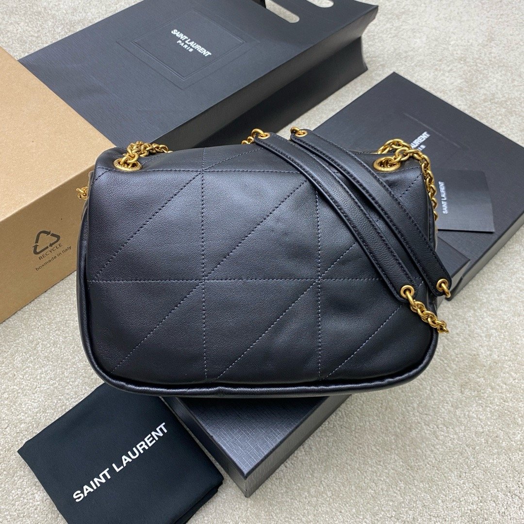 JAMIE 4.3 Small Original Sheepskin Handbag Black Sheepskin/Gold 763475-3