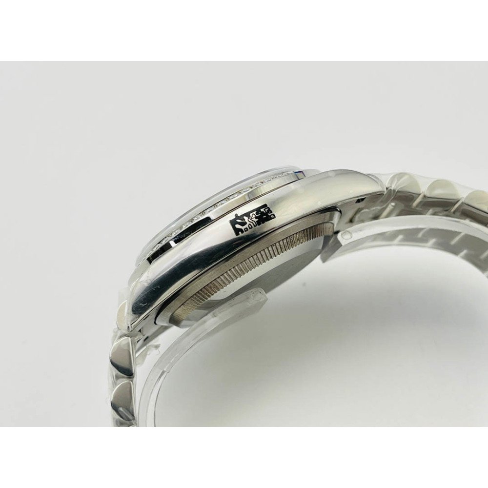 Rolex Day-Date White Gold Dial All Diamond Swiss Clone 3255 Movement