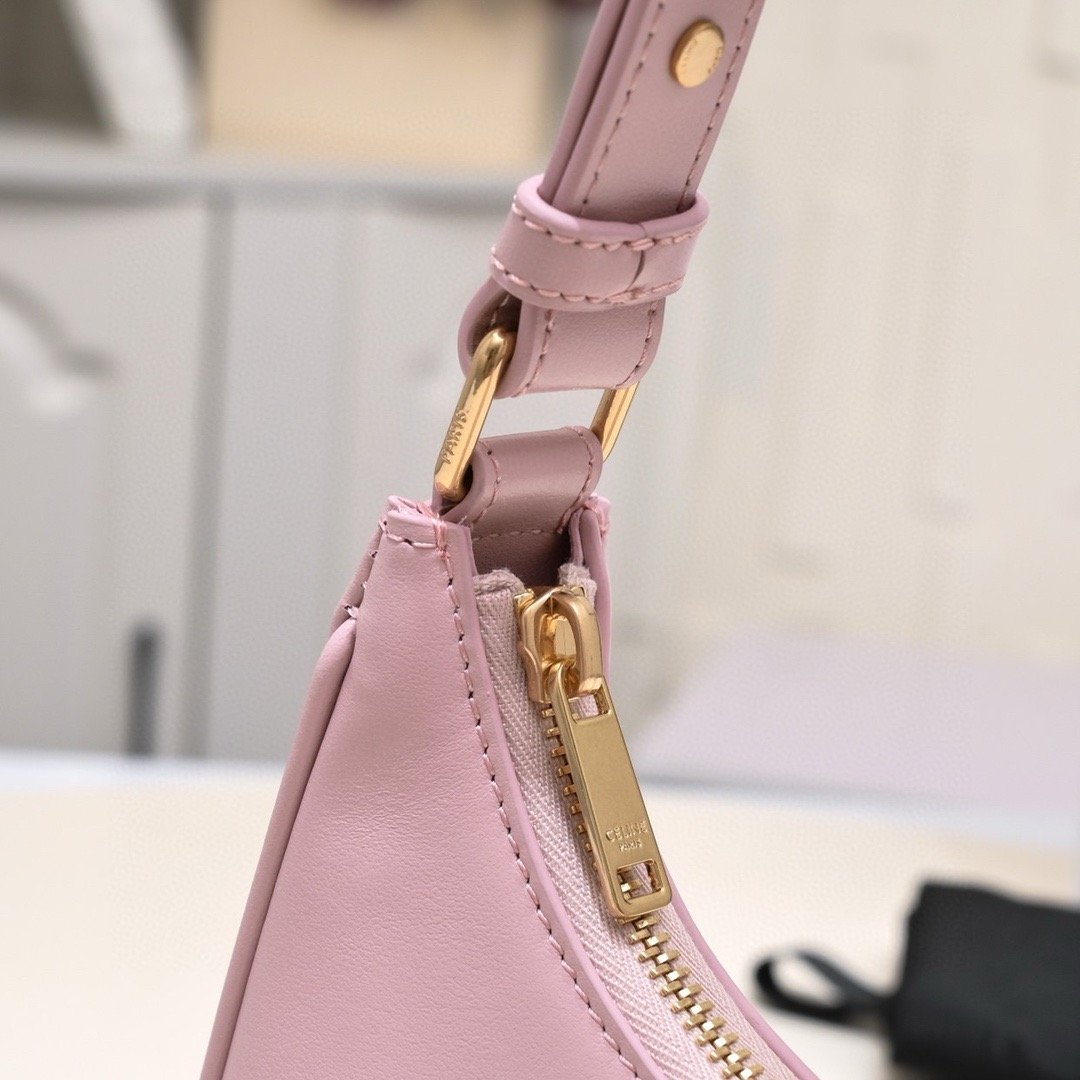 Sakura Pink AVA TRIOMPHE Full Leather Handbag