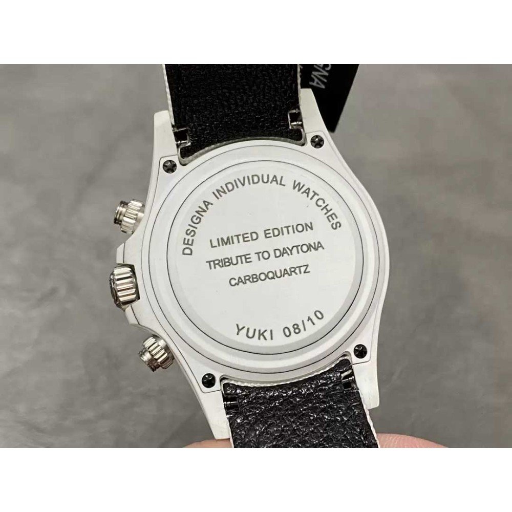 Rolex DIW Modified Datona All White Dial Swiss 4130 Movement