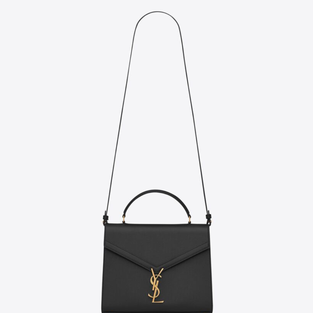 Cassandra Medium Grain-Pressed Leather Tote Bag