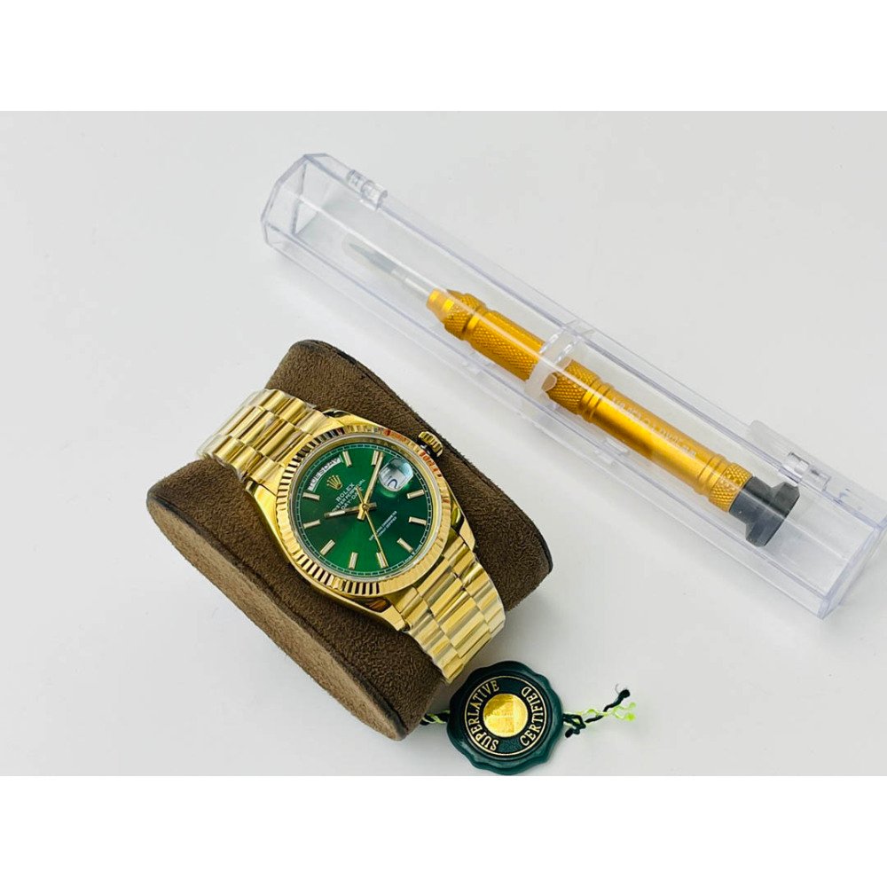 Rolex Day-Date All Gold Light Green Dial Super Clone Swiss 3255 Movement