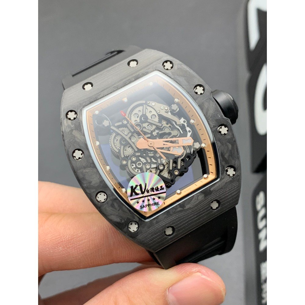 RM011-01 R Mancini Chrono Rose Gold Black Dial 7750