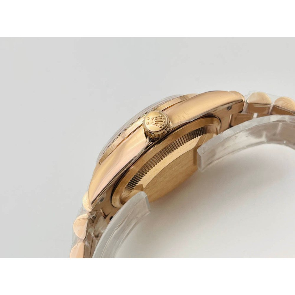 Rolex Day-Date Rose Gold Dial All Diamond Swiss Clone 3255 Movement