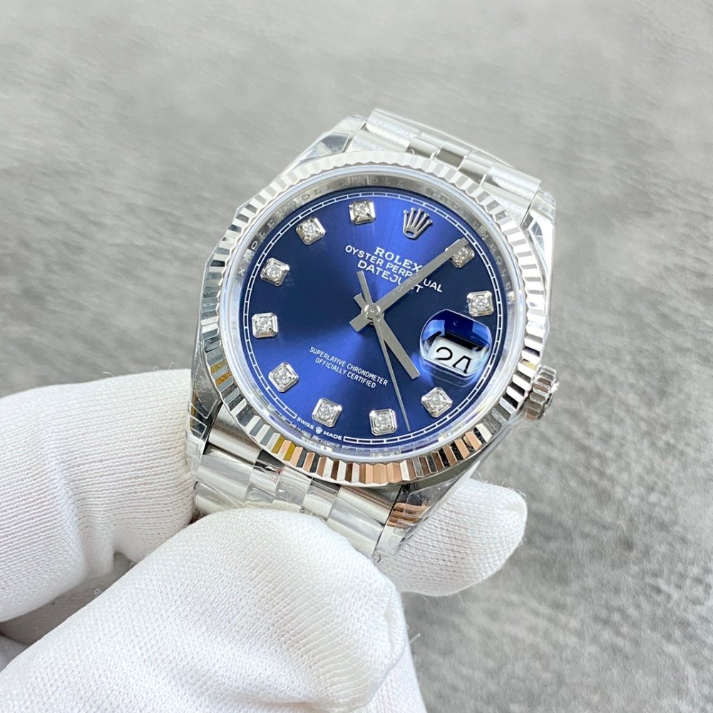 Rolex Datejust 116234 Blue Diamond Dial Jubilee Bracelet Swiss 3235 Movement