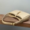 【𝑳𝑬 𝟓 𝑨 𝟕】𝙍𝙤𝙨𝙚 same style smooth plain leather 𝙃𝙊𝘽𝙊 handbag Plain leather Apricot Sheep Gold 𝟔𝟓𝟕𝟐𝟐𝟖