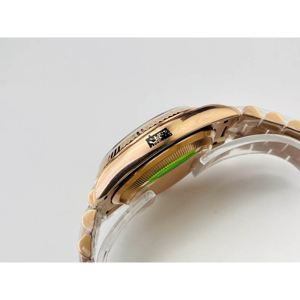 Rolex Day-Date Rose Gold Black Dial Super Clone Swiss 3255 Movement