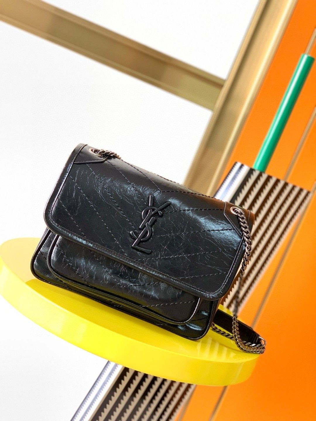 NIKI BABY Retro Leather Handbag