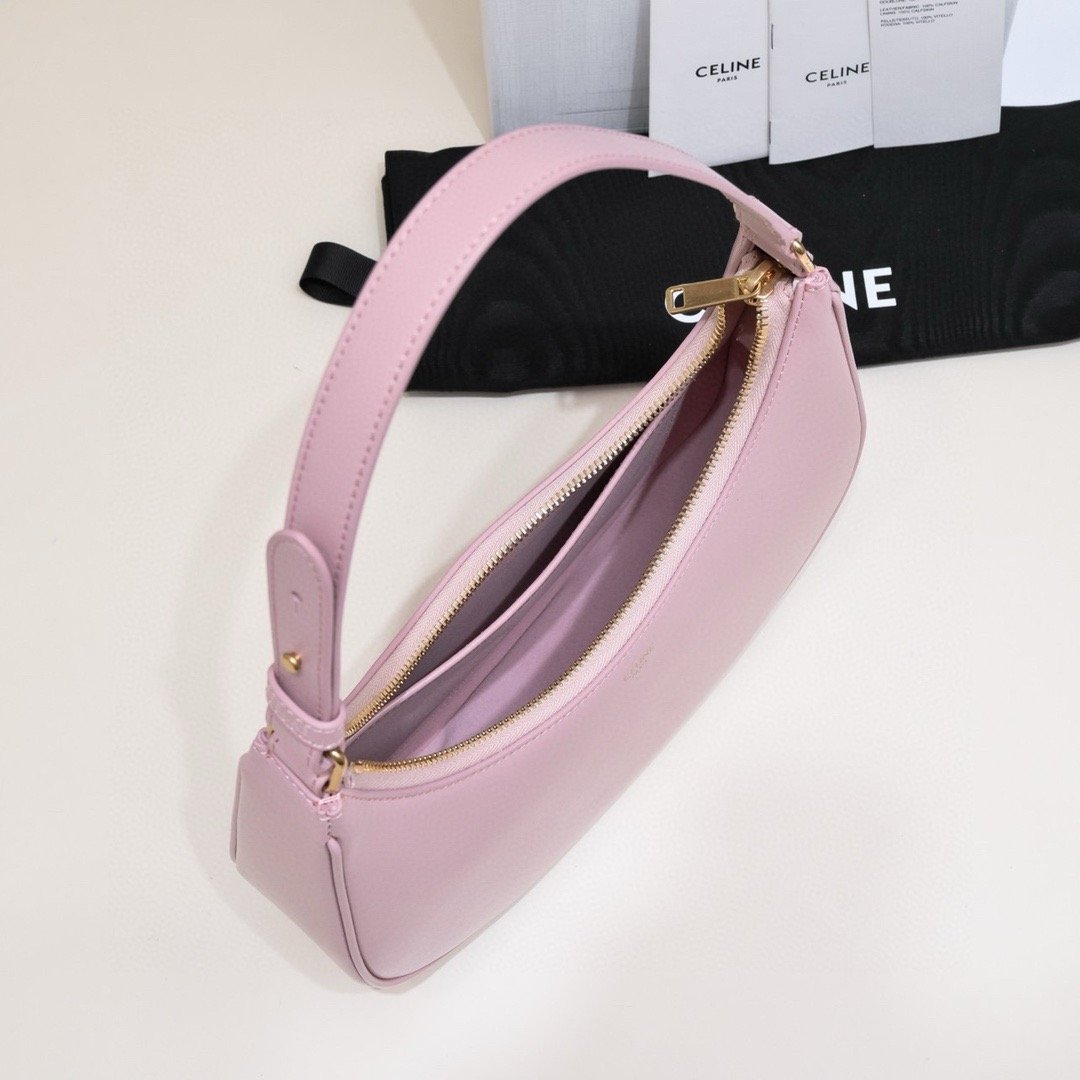 Sakura Pink AVA TRIOMPHE Full Leather Handbag