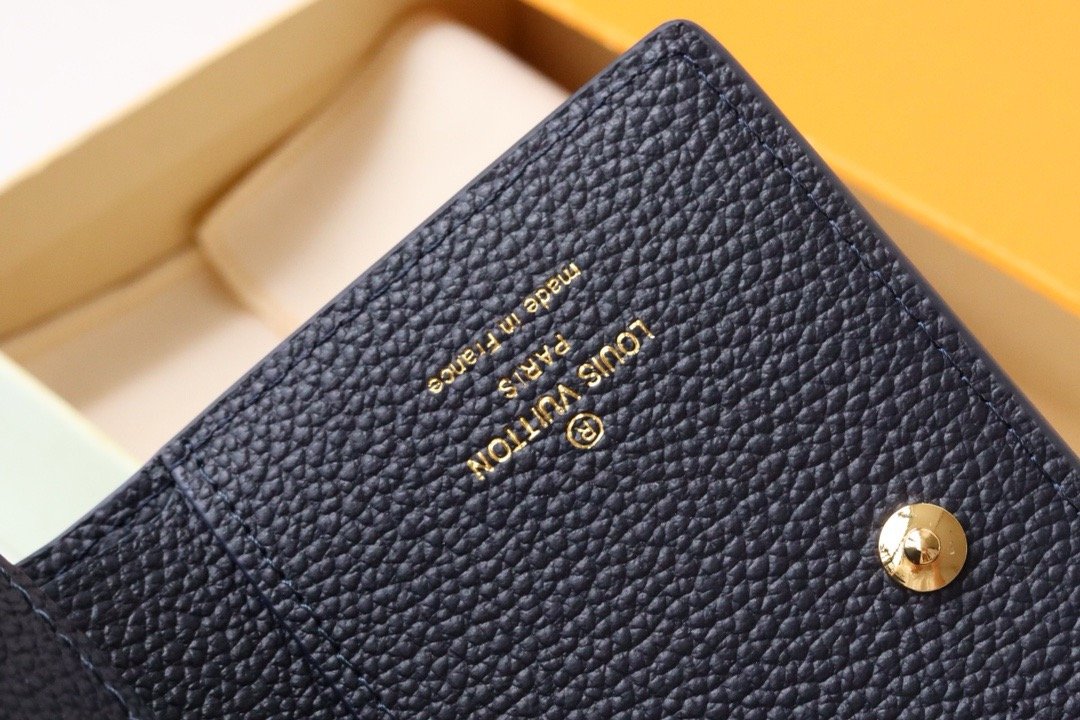 LV Silk Screen Blue Wallet Card Holder Wallet 11×8.5×3.5 cm