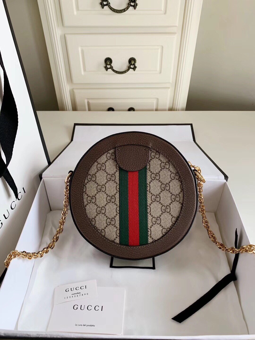 Gucci Ophidia Series Mini Round Bag