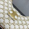 TRIOMPHE CANVAS AVA BRACELET WITH LOGO PRINT WHITE 23 X 13.5 X 6 cm