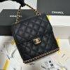 Chanel 23K litchi leather ball pattern chain backpack AS4490W1080