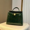 KL25 Emerald Gold Buckle Hermès Handbag