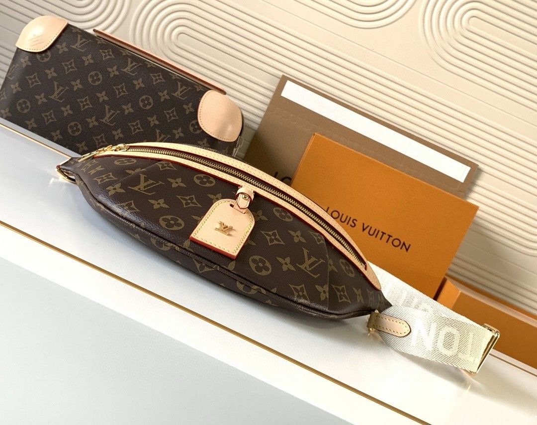 LV high rise waist bag monogram coated canvas