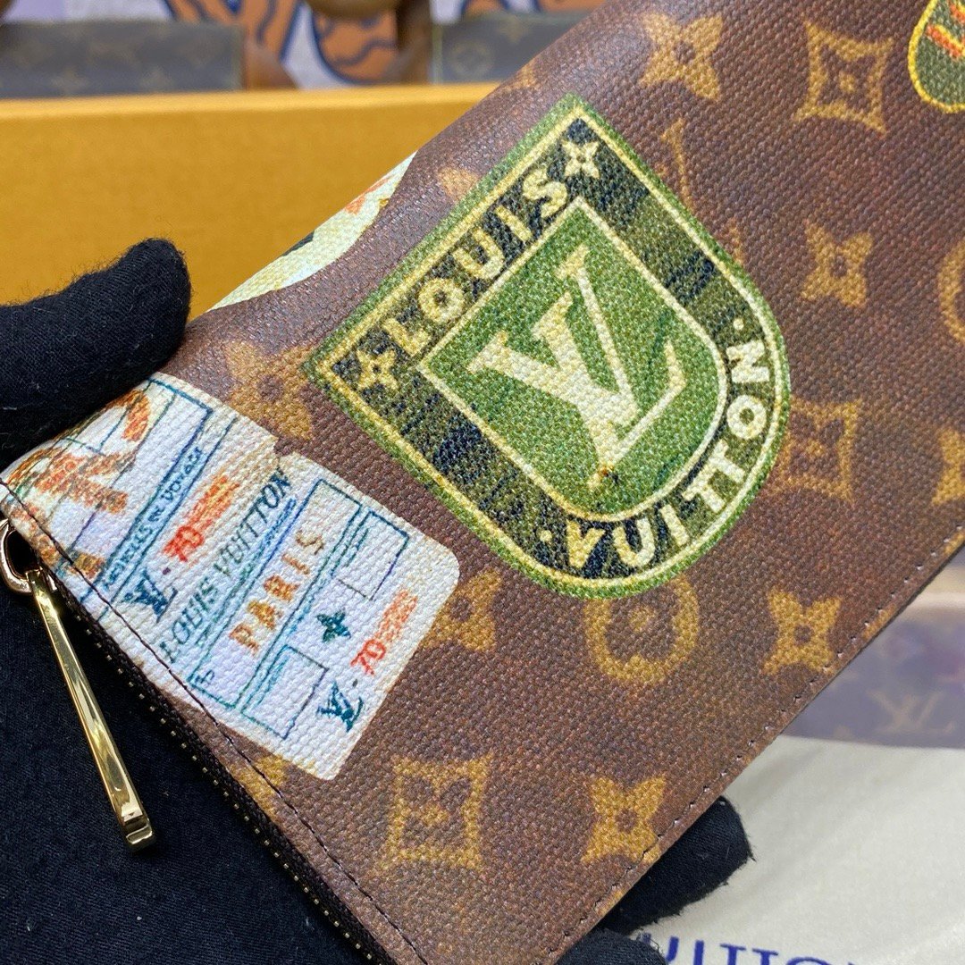 LV monogram brazza wallet in canvas