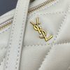 YSL new sade small underarm cylinder bag sheepskin white/gold 699703