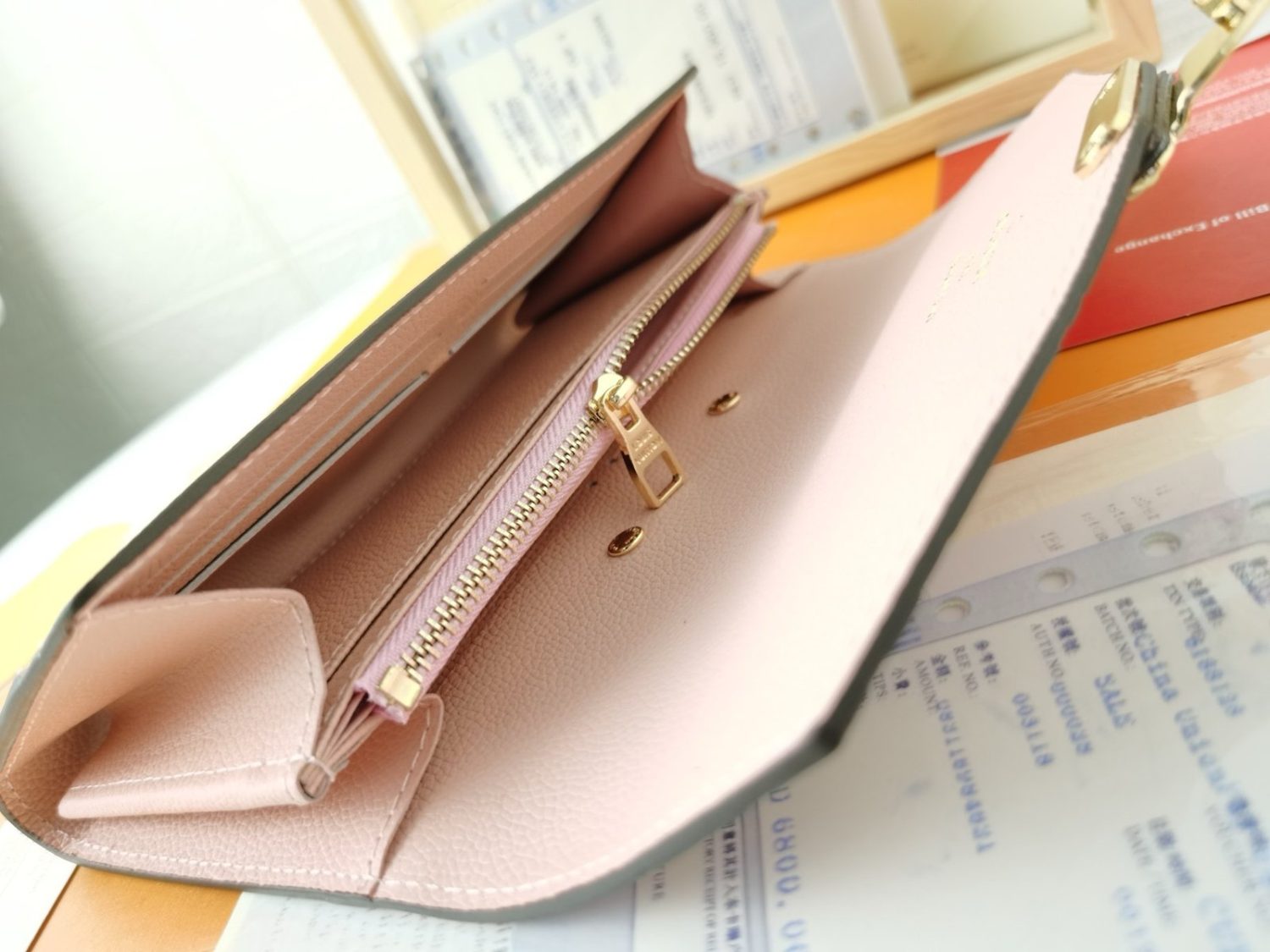 LV Diamond pattern leather embossed pochette metis handbag envelope wallet
