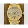 Rolex Day-Date Yellow Gold Dial All Diamond Swiss Clone 3255 Movement