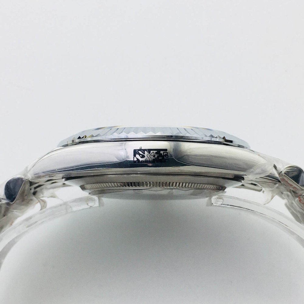 Rolex Datejust Black Dial Diamond White Gold Swiss Clone Movement